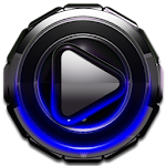 Poweramp skin Blue Glow v3.10