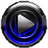 Poweramp skin Blue Glow v3.10