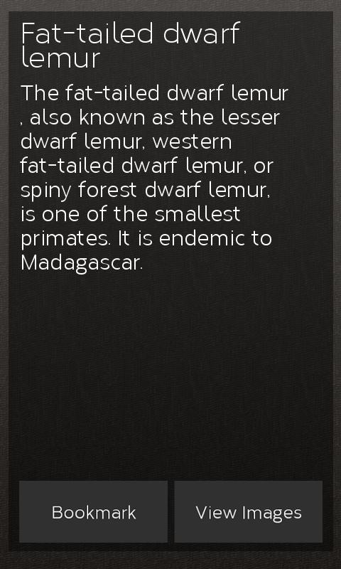Primate Species Screen 2