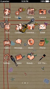 Cute Painting Handwrite Theme Screenshots 2