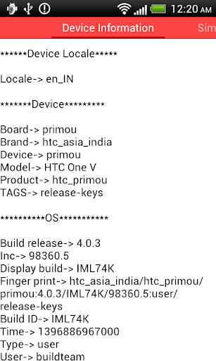 Phone Sim Info