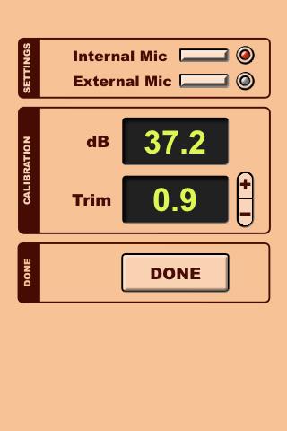 Volume dB Sound Meter Screen 2