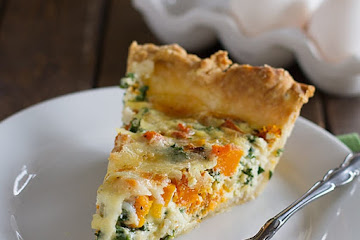 Quiche Recipe with Butternut Squash and Kale