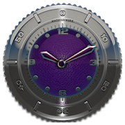 Clock Widget Purple Elephant