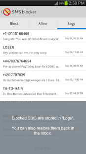 SMS Blocker AWARD WINNER Premi - screenshot thumbnail