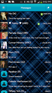 How to install GO SMS - Blue Plaid 3 1.1 unlimited apk for android