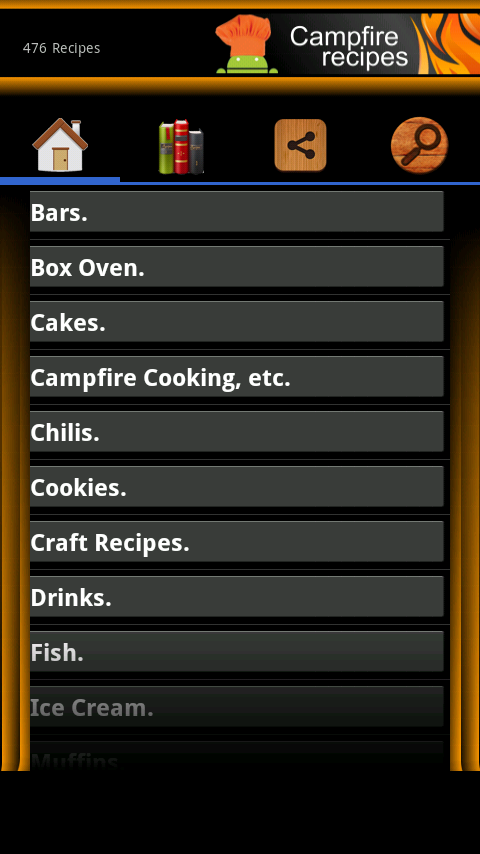 Campfire Recipes - Notes Vers. Screen 1