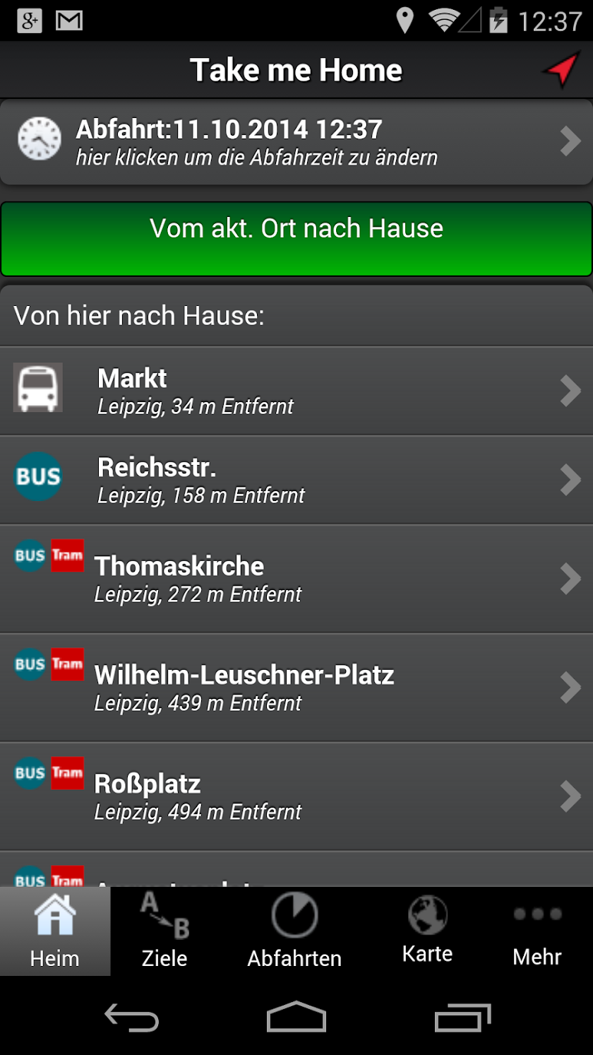 A+ Fahrplan Leipzig Premium Screen 1