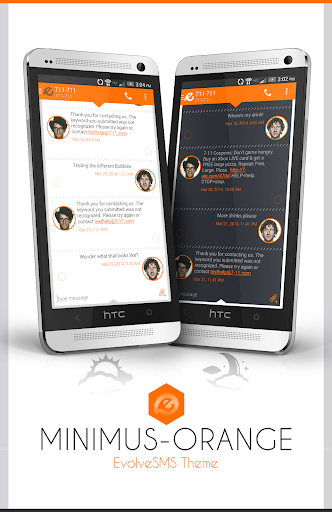 EvolveSMS Theme Minimus Orange