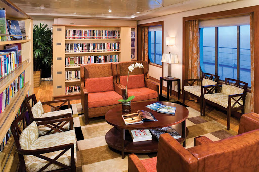 Regent-Seven-Seas-Mariner-Library - Sneak away from the activities and curl up with a good book in the Seven Seas Mariner Library.