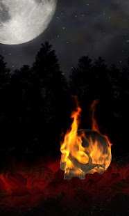 Burning Skull Gothic Wallpaper