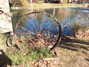 Antique Wagon Wheel-Brickyard