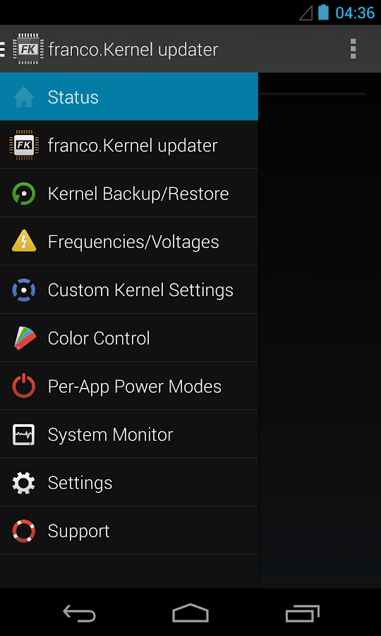 franco.Kernel updater - screenshot