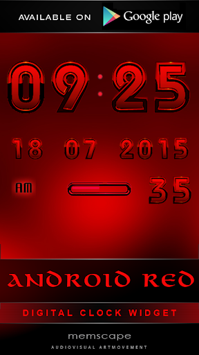 【免費個人化App】Laser Clock ANDROID RED-APP點子