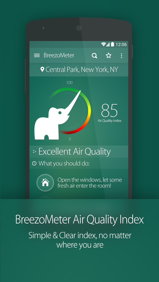Air Quality Index BreezoMeter Screen 1