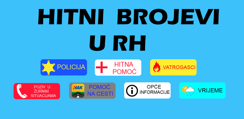 Download Hitni brojevi u RH - Latest version 1.0 for android by Goran Perge...
