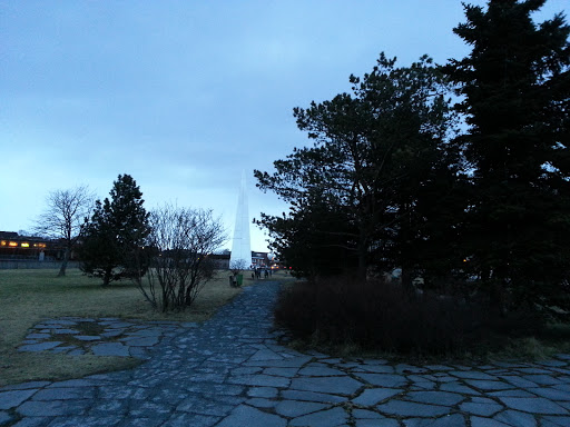 Park with monument in Narvik