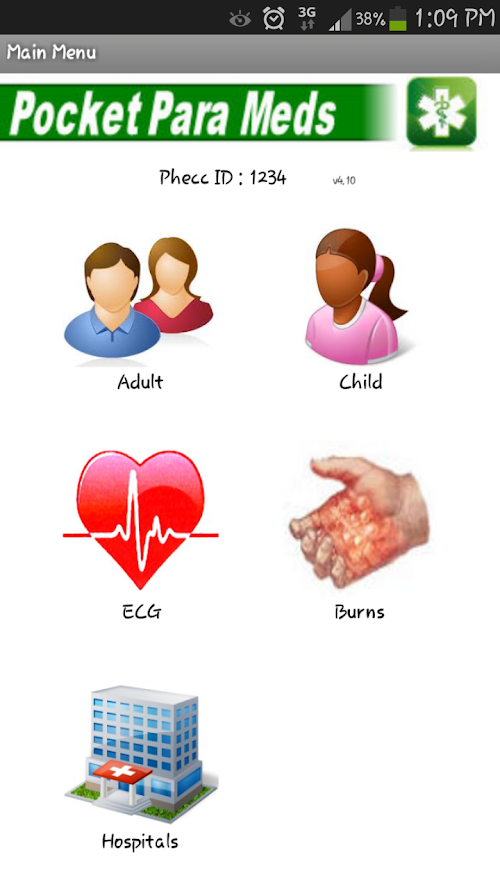 Android application Pocket Para Meds screenshort
