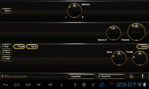 Poweramp skin black gold