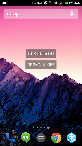 GPS + Data Switch Widget