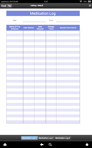 DIY Medication Log