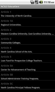 Free NC General Statutes Education APK for Android
