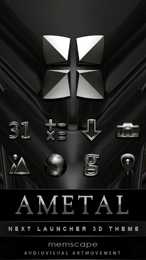 Next Launcher Theme Ametal 3D