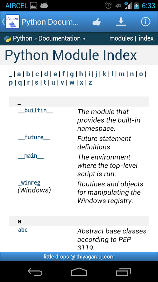 Python Documentation - Android Apps on Google Play