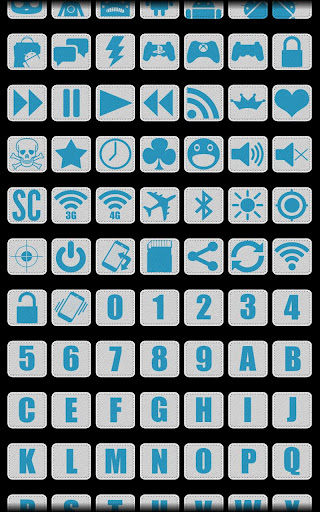 【免費個人化App】Blue Leather - Icon Pack-APP點子