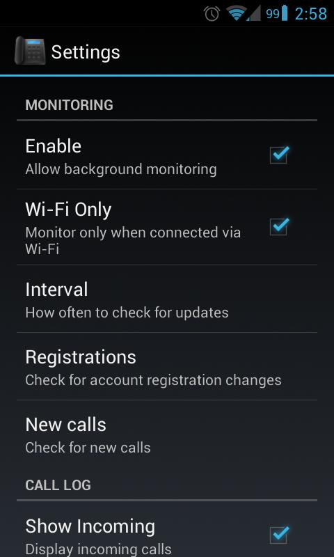VoIP Assistant Screen 2