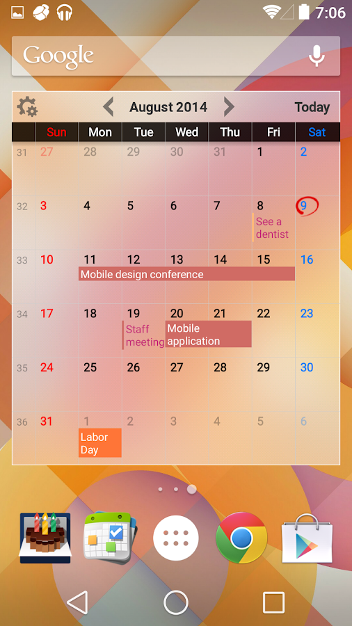 Calendar Widgets Android Apps on Google Play