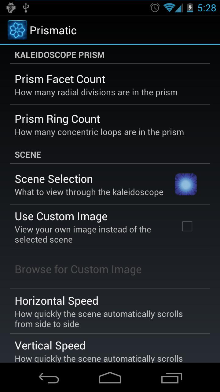 Prismatic Live Wallpaper Screen 3