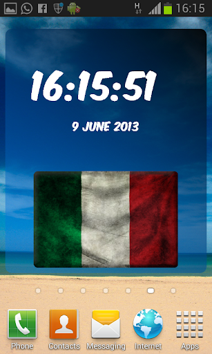 Italy Digital Clock