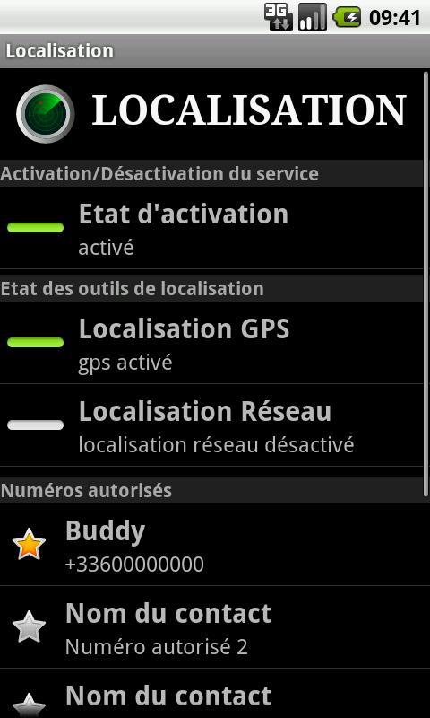 Android application Localiser un portable screenshort