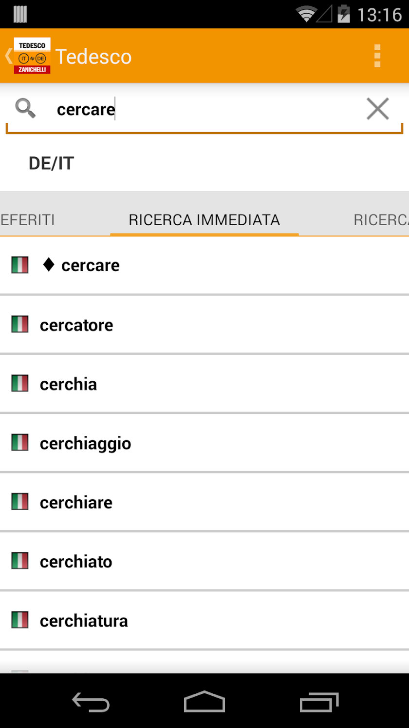 Dizionario Tedesco Zanichelli Screen 3
