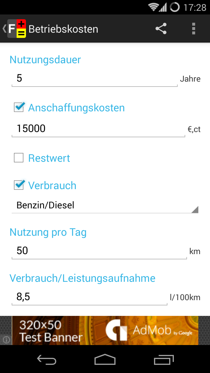 Finanzrechner plus Screen 3