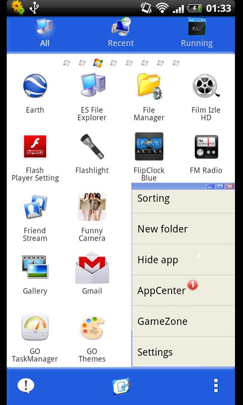Go Launcher Ex Theme Windows - screenshot