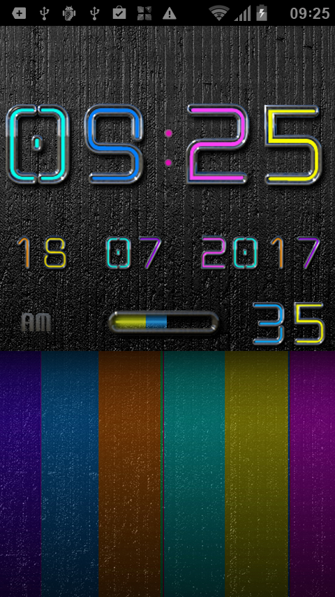 NEW NEON Digital Clock Screen 2