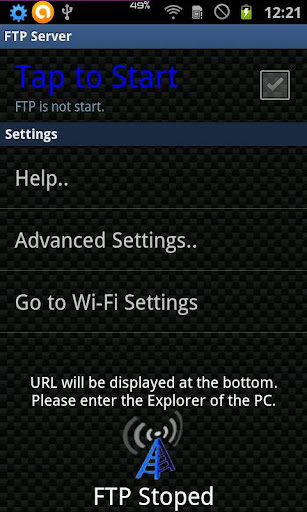 FTP Explorer WiFi connection