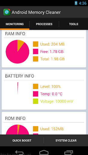 Android memory Cleaner pro