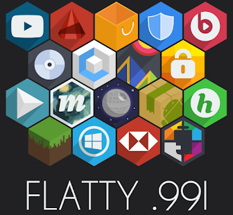 Flatty - A Flat Hex Icon Pack - screenshot thumbnail