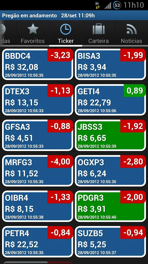 Bolsa de Valores App - screenshot