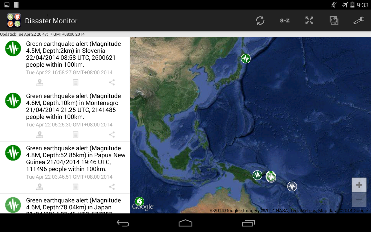 Natural Disaster Monitor Android Apps on Google Play