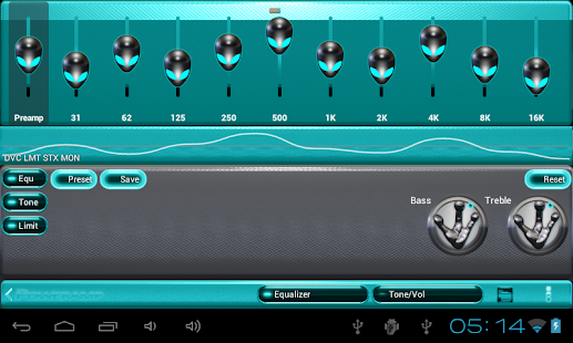 poweramp skin alien lightblue Screenshots 11