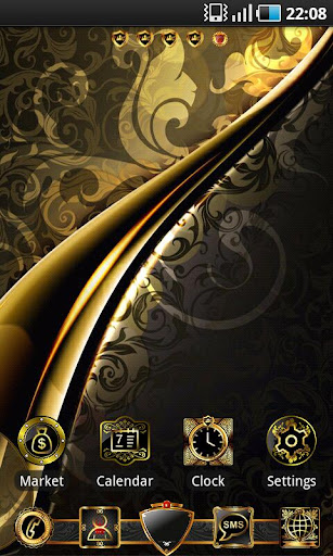 Luxury Gold theme GO Launcher v1.1