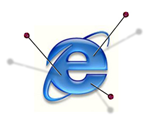 Internet explorer logo con spilli