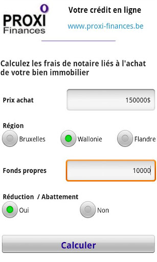 Calcul frais de notaire