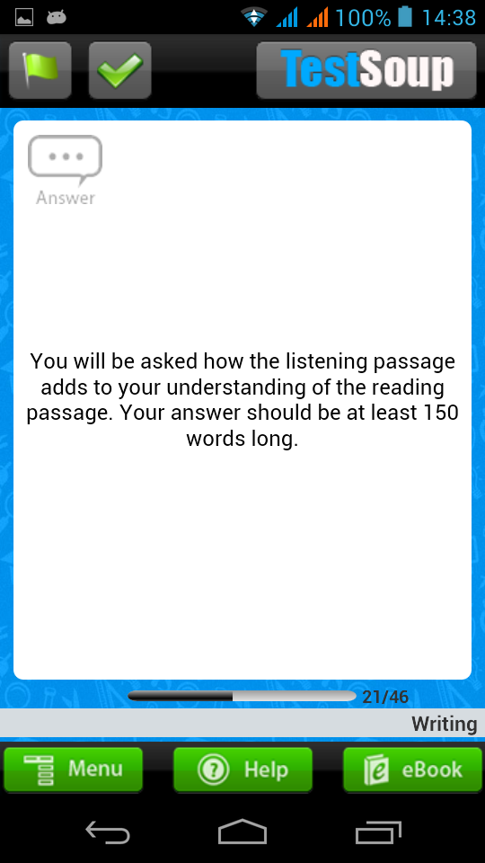 TOEFL Flashcards Screen 2