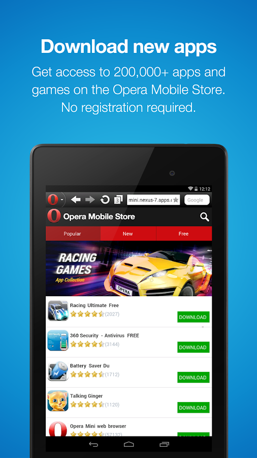 Opera Mini – Fast web browser - screenshot