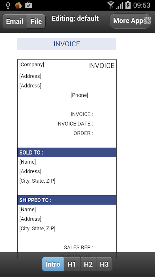 Android application Invoices Suite screenshort